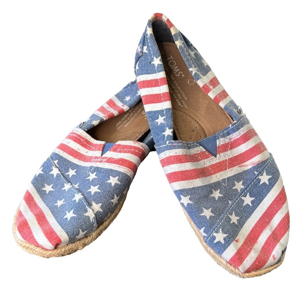 Toms American Flag Shoes as is‎